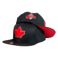 Gorra Equipos Negra con Bordado de Hoja y Bordado World Series.