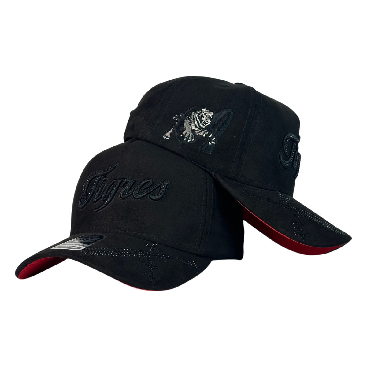 Gorra Venezuela Negra con Bordado Frontal y Pedrería en Visera.