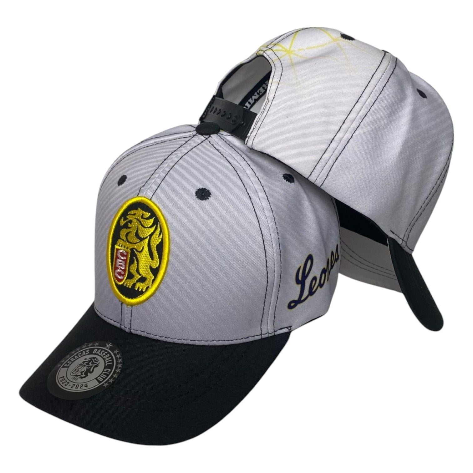 Gorra Venezuela Gris con Visera Negra y Bordado en Relieve.