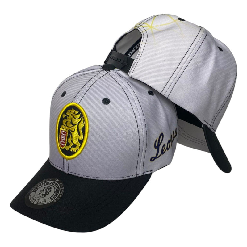 Gorra Venezuela Gris con Visera Negra y Bordado en Relieve.