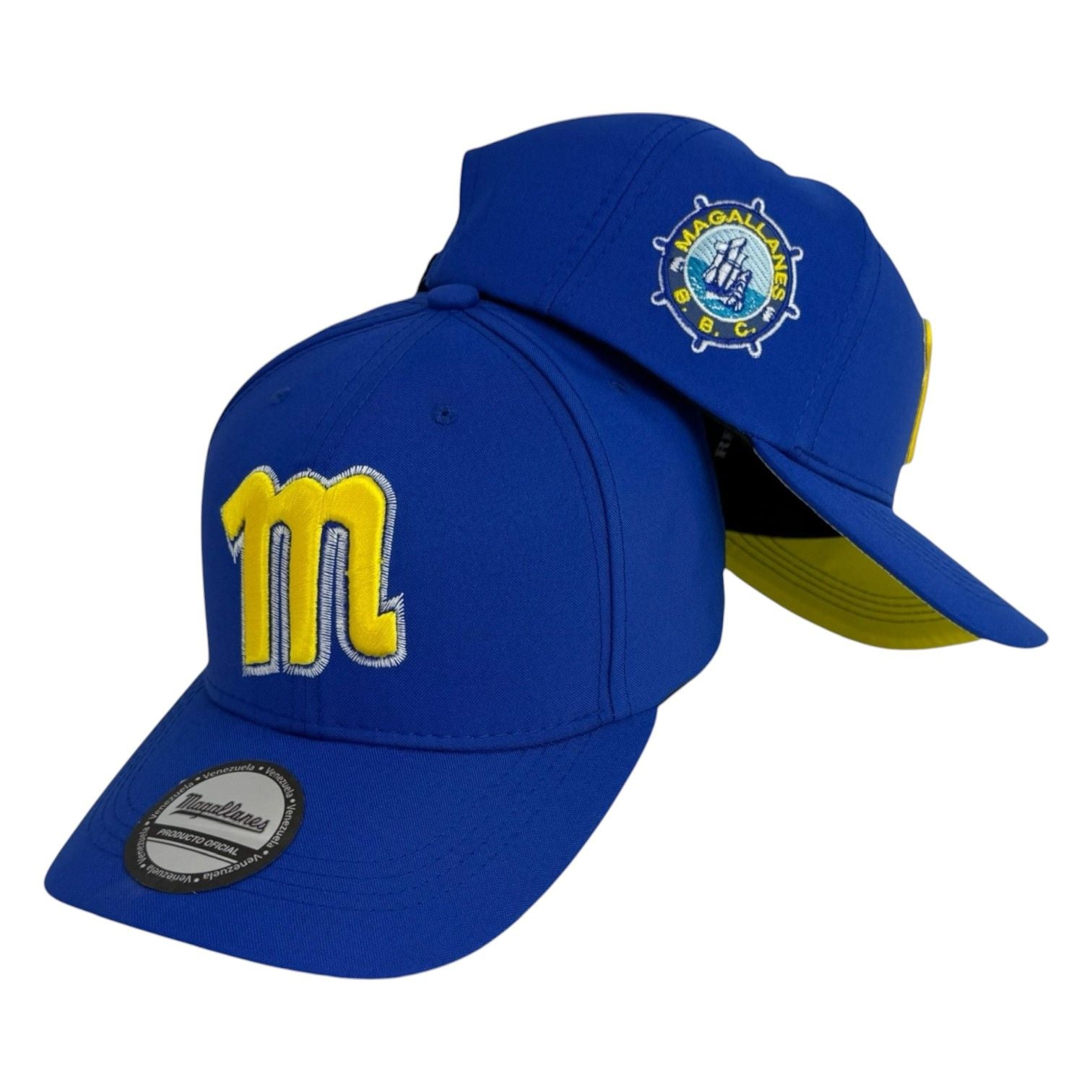 Gorra Venezuela Azul con Bordado en Relieve y Visera Amarilla.