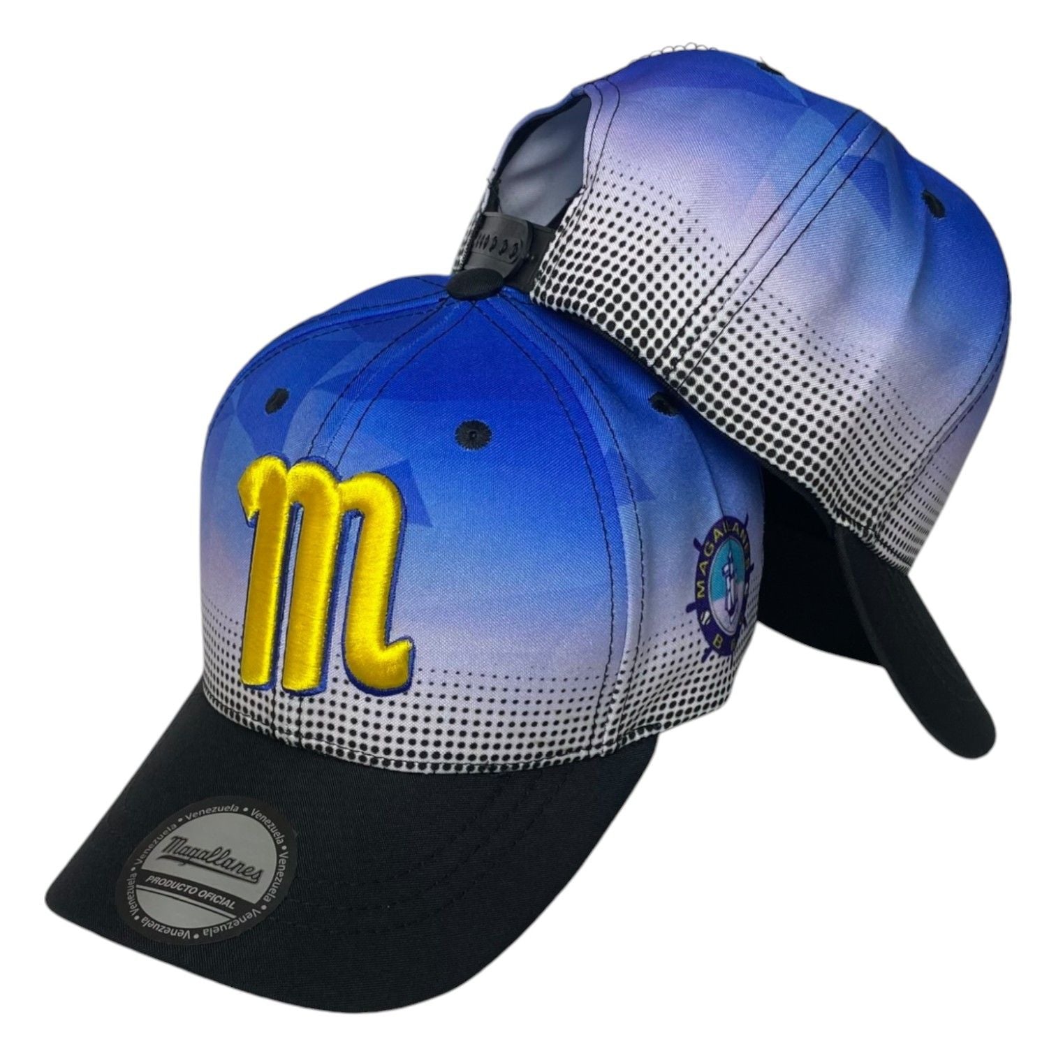 Gorra Venezuela Azul con Bordado en Relieve y Estampado Degradado.