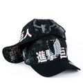Gorra Comics Negra con Estampado y Bordado en Relieve.