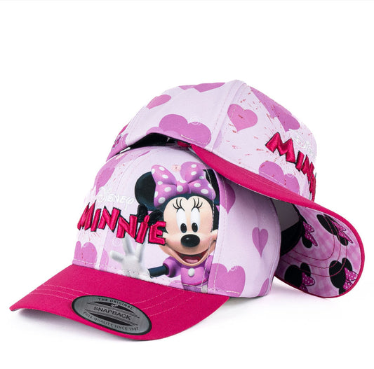 Gorra Multimarca Rosa con Estampado de Minnie y Bordado en Relieve.