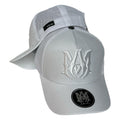 Gorra Amiri Blanca con Bordado en Relieve y Malla Blanca.