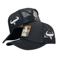 Gorra Full Corral Negra con Bordado de Vaca y Malla Negra.