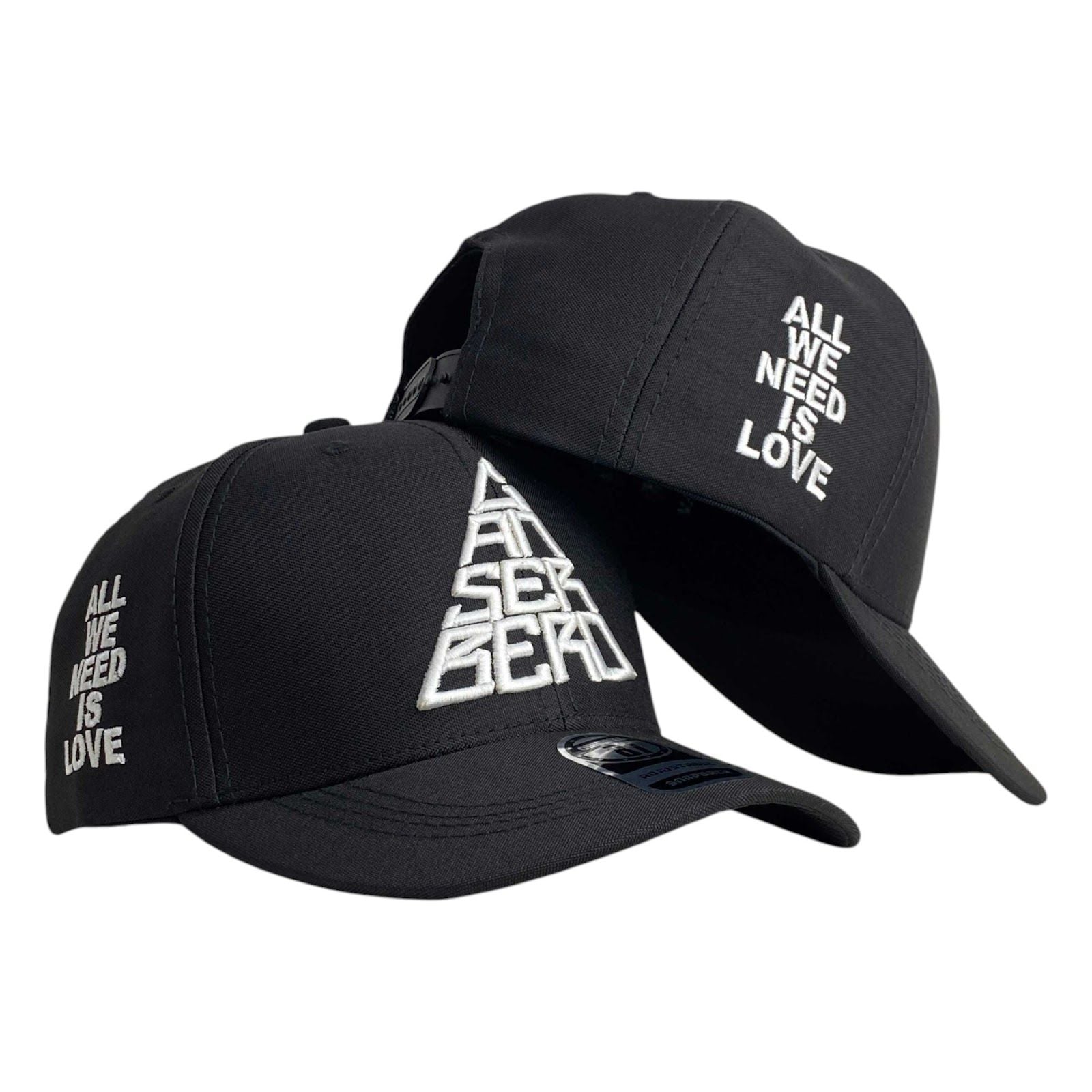 Gorra Venezuela Negra con Bordado en Relieve y Estampado Lateral.