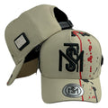 Gorra Monastery Beige con Bordado en Relieve y Estampado de Salpicaduras.