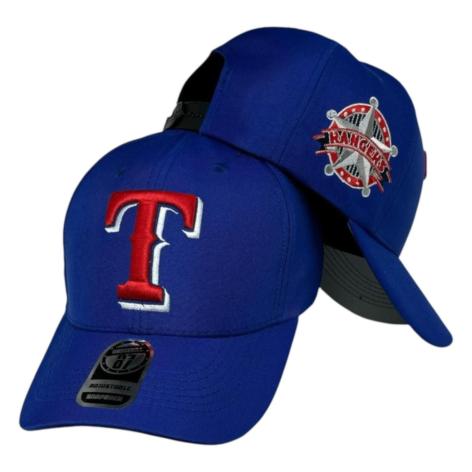 Gorra Equipos Azul con Bordado en Relieve y Parche Lateral.