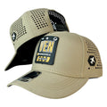 Gorra Venezuela Beige con Parche de Goma y Paneles Perforados.