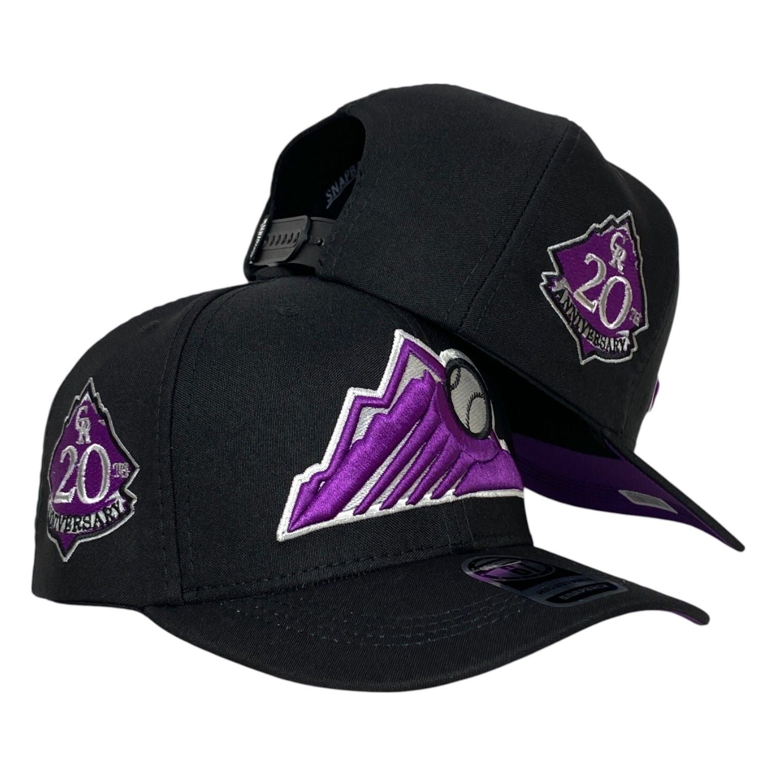Gorra Equipos Negra con Bordado en Relieve y Parche de Aniversario.