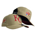Gorra Equipos Beige con Bordado en Relieve y Parche World Series 1985.