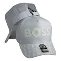 Gorra Hugo Boss Blanca con Malla Blanca y Estampado en Visera.
