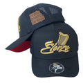 Gorra Elorza Negra con Bordado en Relieve y Parche de Cuero.
