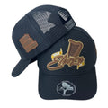 Gorra Elorza Negra con Bordado en Relieve y Parche de Cuero.
