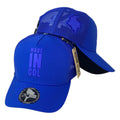Gorra Colombia Azul con Malla Azul y Estampado en Relieve.