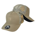 Gorra Colombia Beige con Estampado en Relieve y Malla Beige.