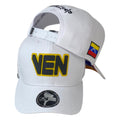 Gorra Venezuela Blanca con Estampado en Relieve y Parche de Bandera.