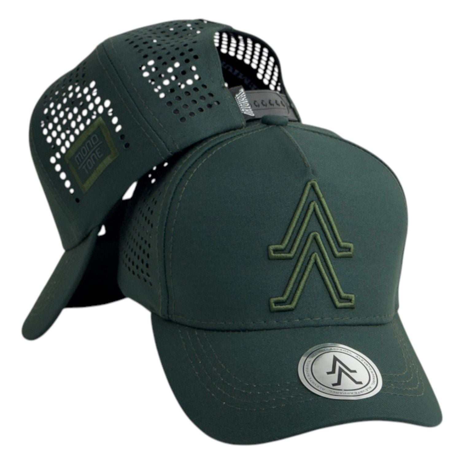 Gorra Venezuela Verde con Bordado en Relieve y Malla Perforada.