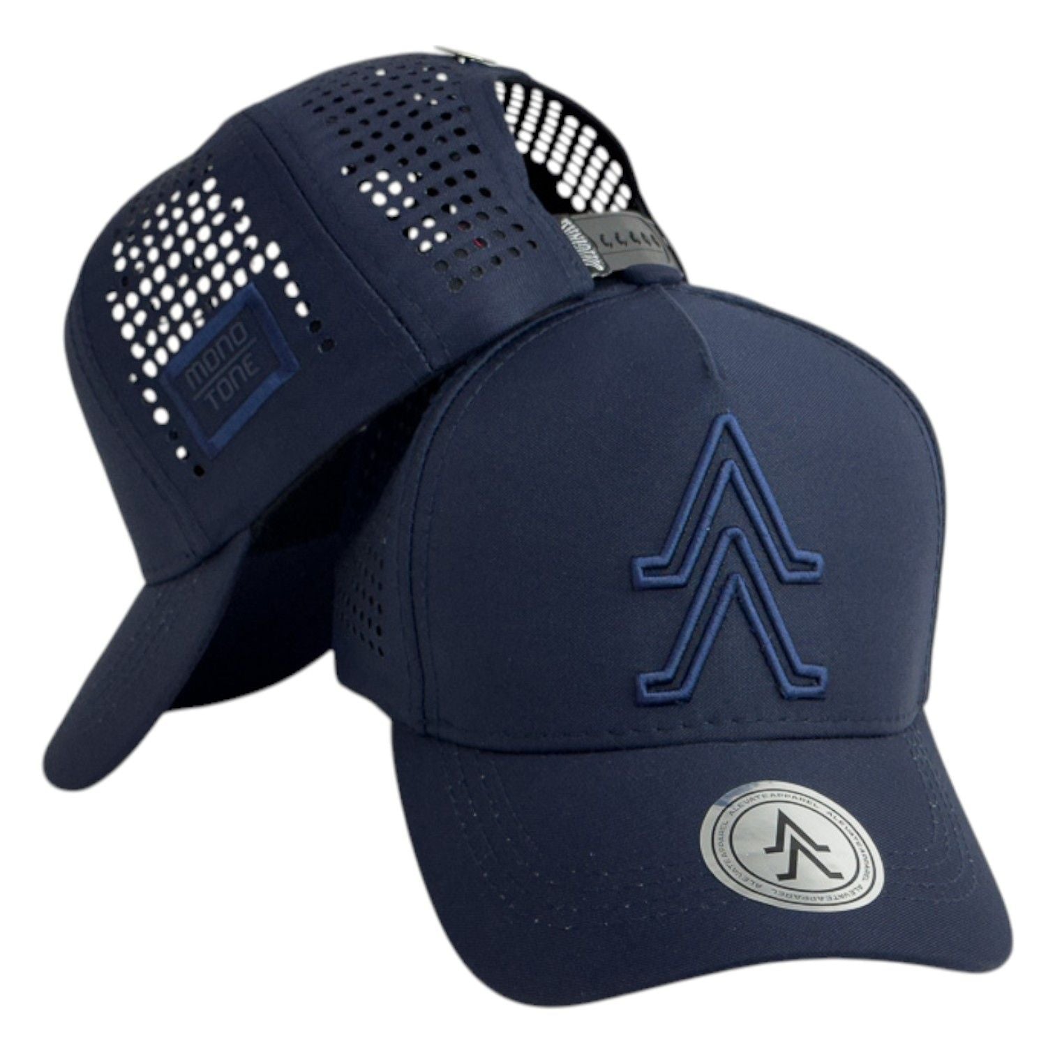 Gorra Venezuela Azul con Bordado en Relieve y Malla Perforada.