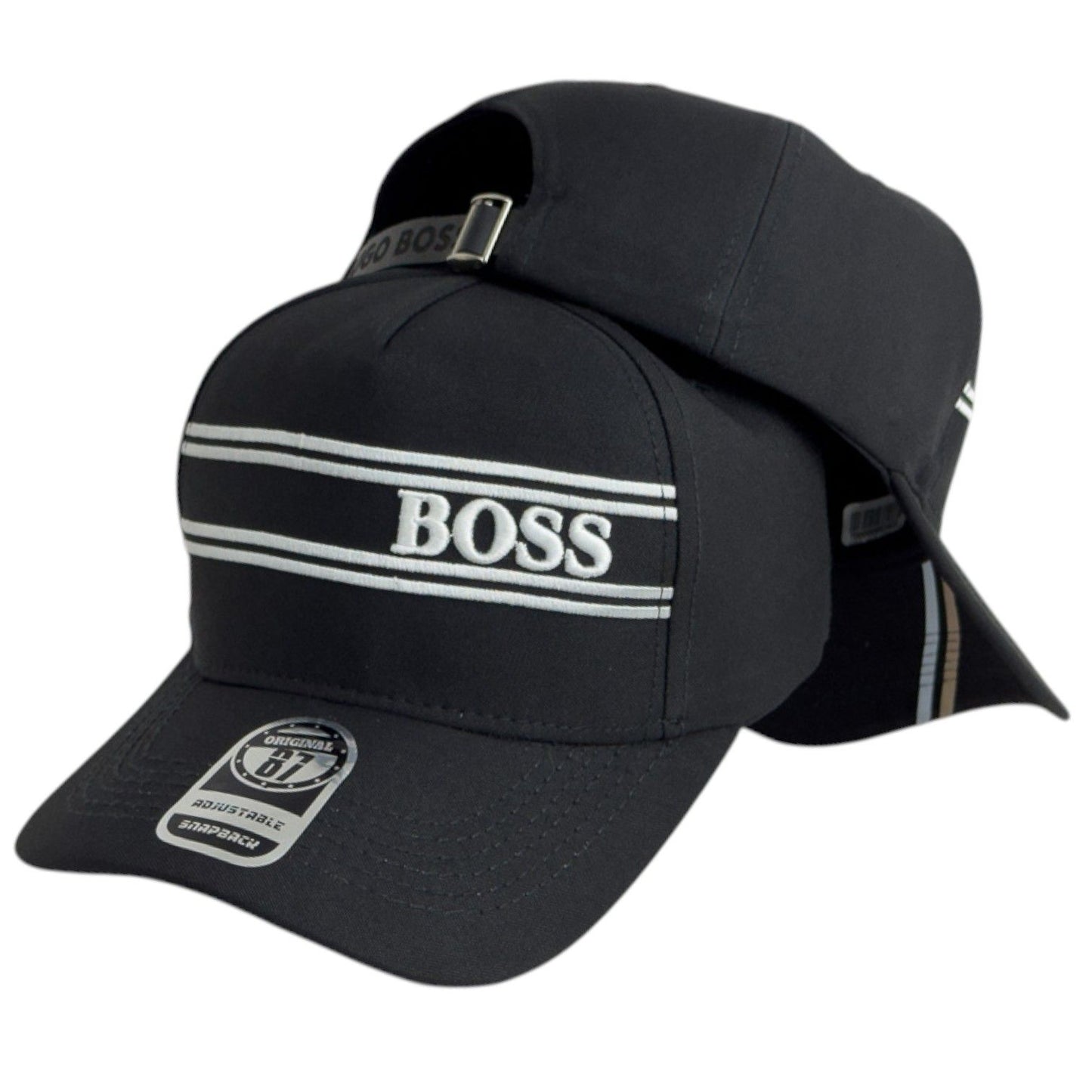 Gorra Hugo Boss Negra con Bordado en Relieve y Cierre Ajustable.
