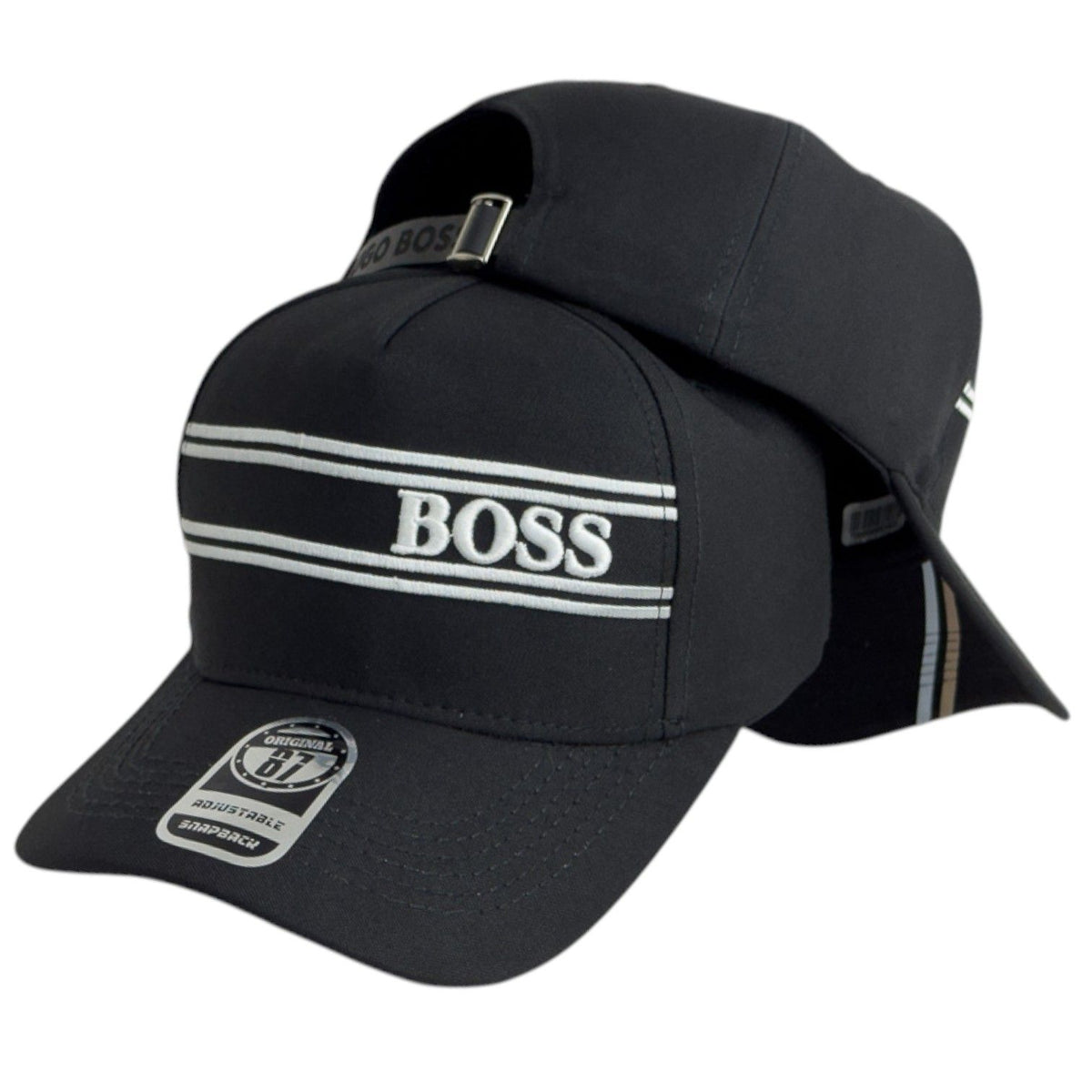 Gorra Hugo Boss Negra con Bordado en Relieve y Cierre Ajustable.