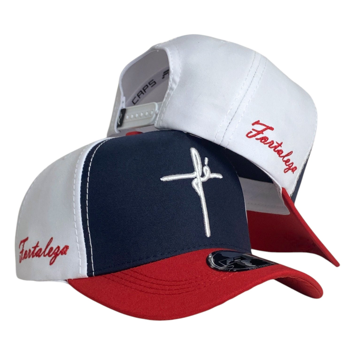 Gorra FE Tricolor con Bordado en Relieve y Bordado Lateral.