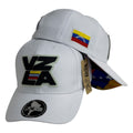 Gorra Venezuela Blanca con Parche VZLA y Bandera Bordada.