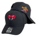 Gorra Equipos Negra con Bordado de Serpiente y Bordado de World Champions.