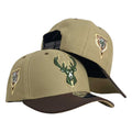 Gorra Equipos Beige con Visera Marrón y Bordado en Relieve.
