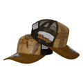 Gorra FE Marrón con Estampado y Malla Negra.