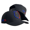 Gorra Barcelona Negra con Bordado en Relieve y Bordado Lateral.