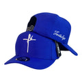 Gorra FE Azul con Bordado en Relieve y Cierre de Cuero.