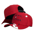 Gorra Tommy Roja con Estampado de Salpicaduras y Bordado en Relieve.