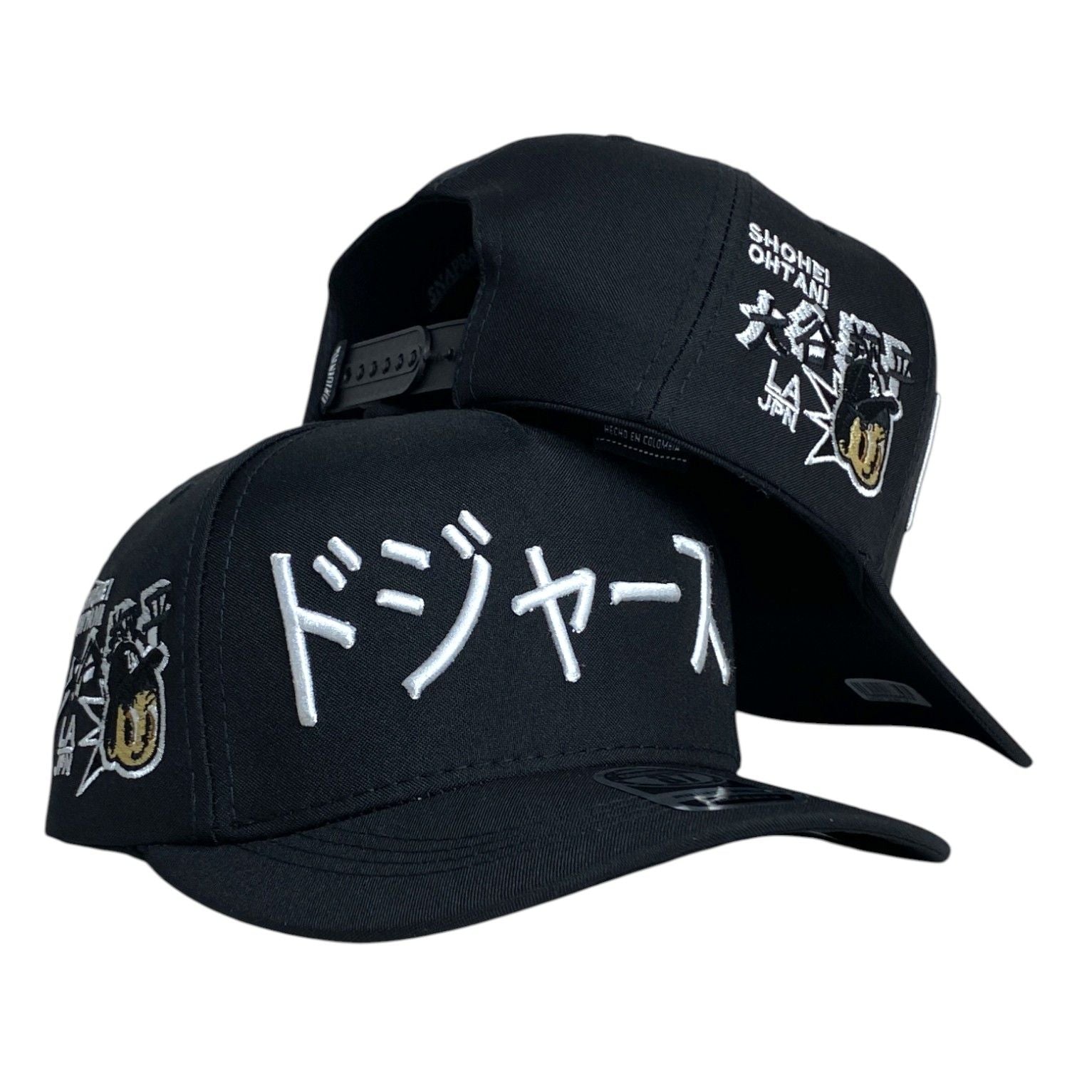 Gorra Equipos Negra con Bordado en Relieve y Bordado de Alta Densidad.