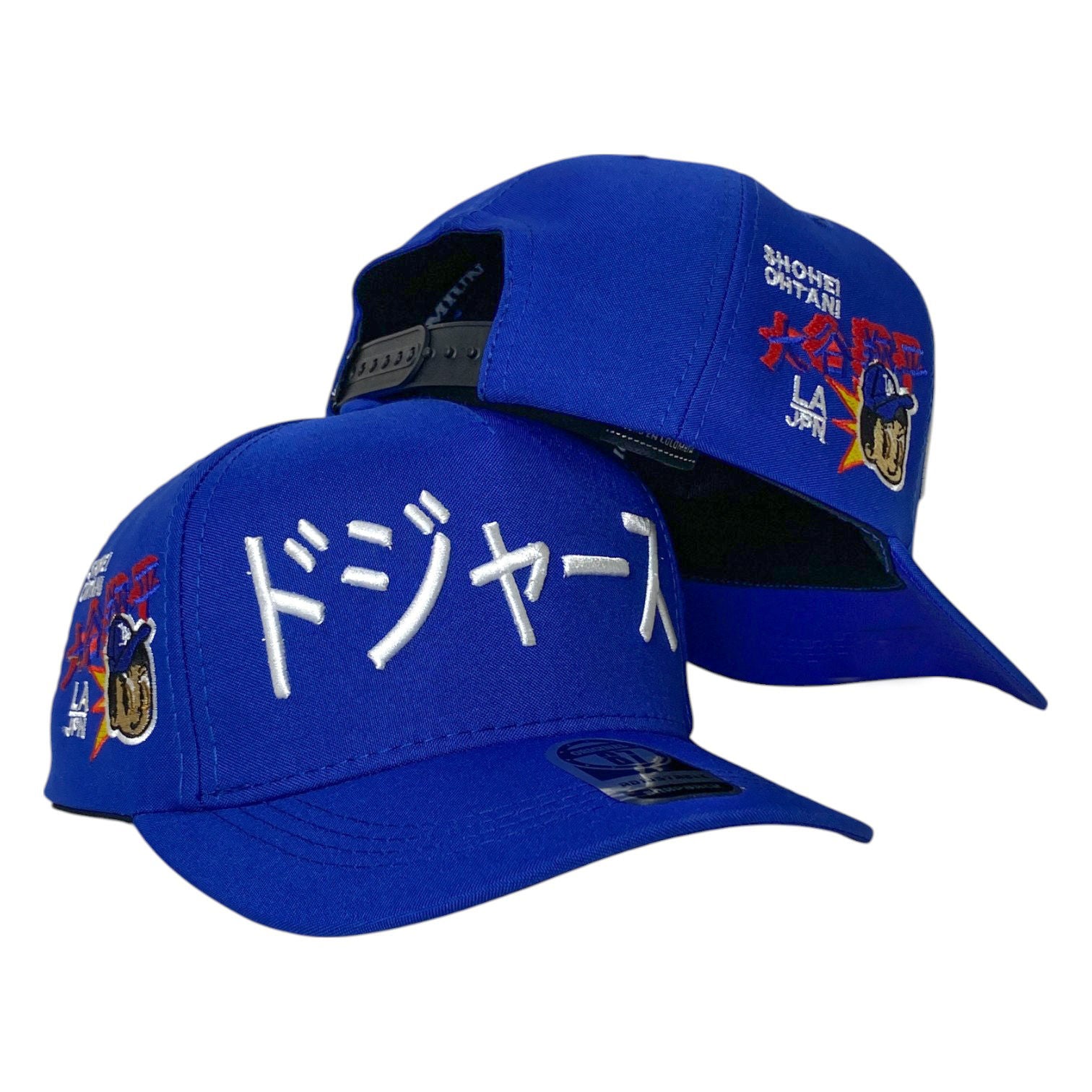 Gorra Equipos Azul con Bordado en Relieve y Bordado de Alta Densidad.