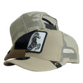 Gorra Full Corral Beige con Bordado de Caballo y Malla Trasera.