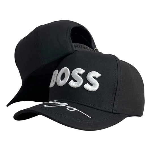 Gorra Hugo Boss Negra con Bordado en Relieve y Bordado de Alta Densidad.