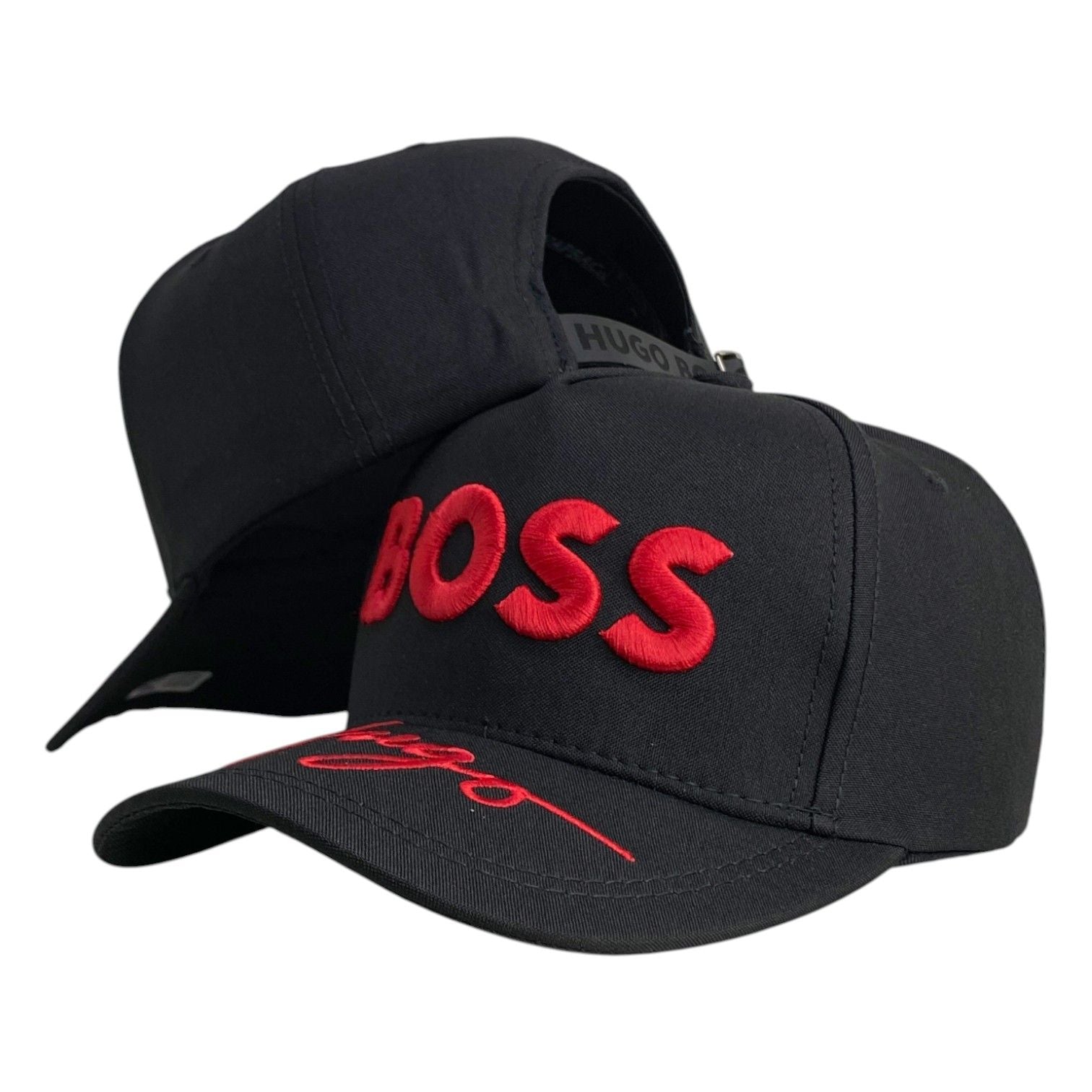 Gorra Hugo Boss Negra con Bordado en Relieve y Bordado en Visera.
