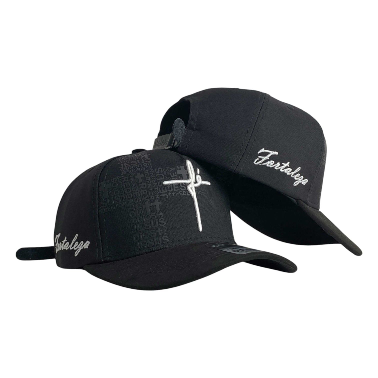 Gorra FE Negra con Bordado en Relieve y Estampado.