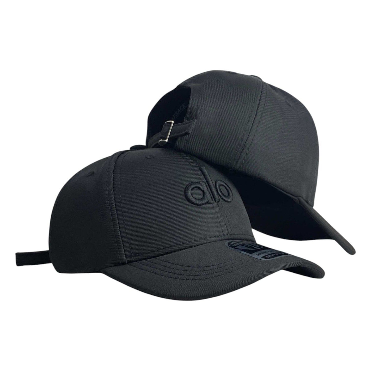 Gorra Alo Negra con Bordado en Relieve y Cierre Metálico.