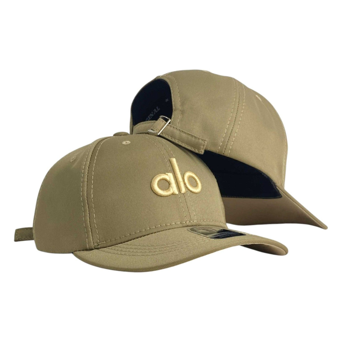Gorra Alo Beige con Bordado en Relieve y Cierre Metálico.