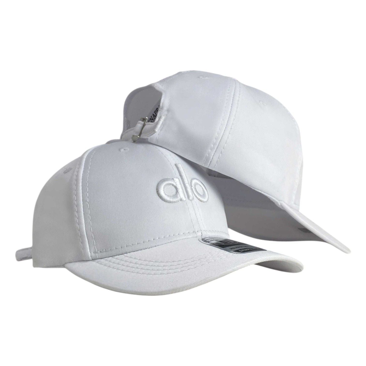 Gorra Alo Blanca con Bordado en Relieve y Cierre Metálico.