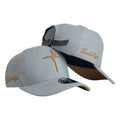 Gorra FE Gris con Bordado en Relieve y Cierre de Cuero.