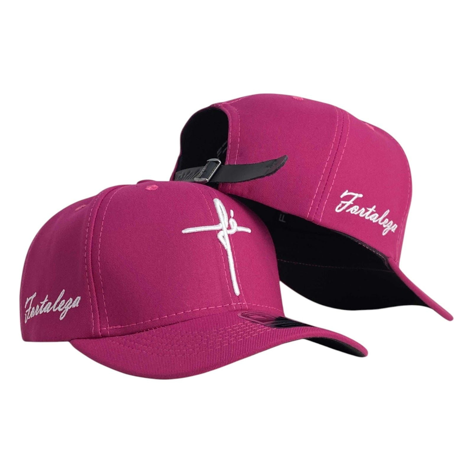 Gorra FE Fucsia con Bordado en Relieve y Cierre de Cuero.