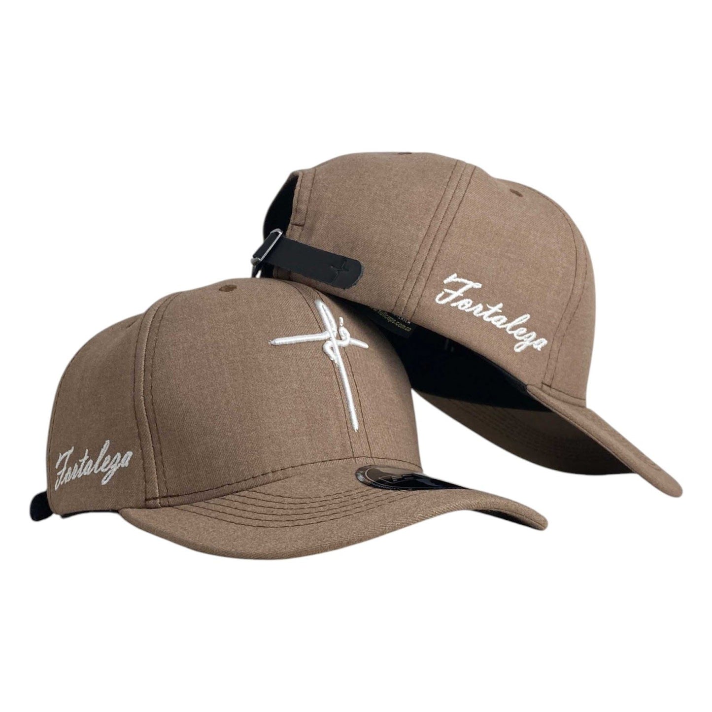 Gorra FE Marrón con Bordado en Relieve y Cierre de Cuero.