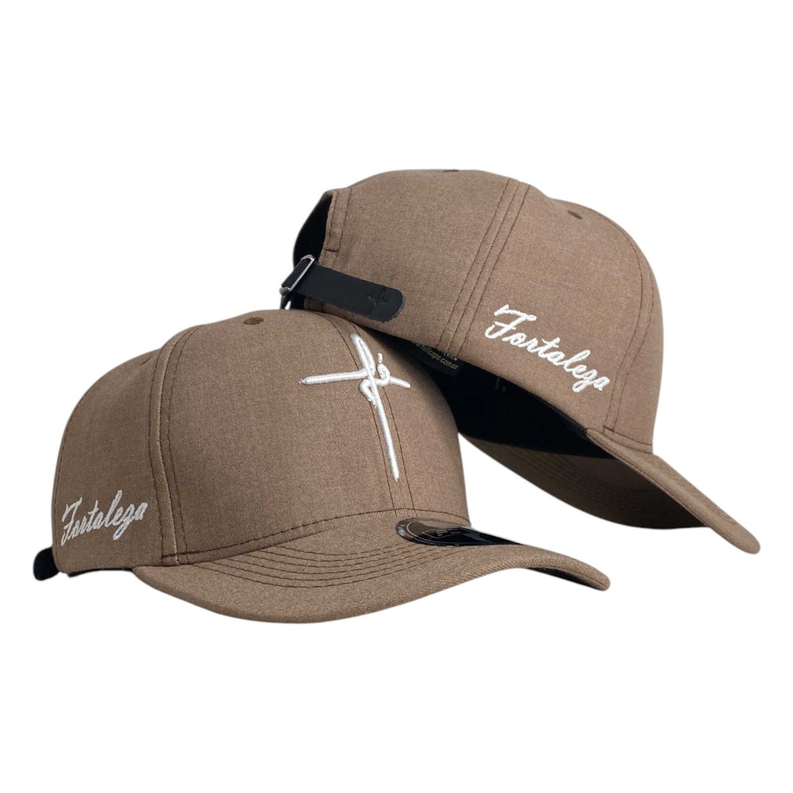 Gorra FE Marrón con Bordado en Relieve y Cierre de Cuero.