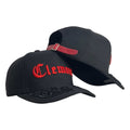 Gorra Clemont Negra con Bordado en Relieve y Cierre de Cuero.