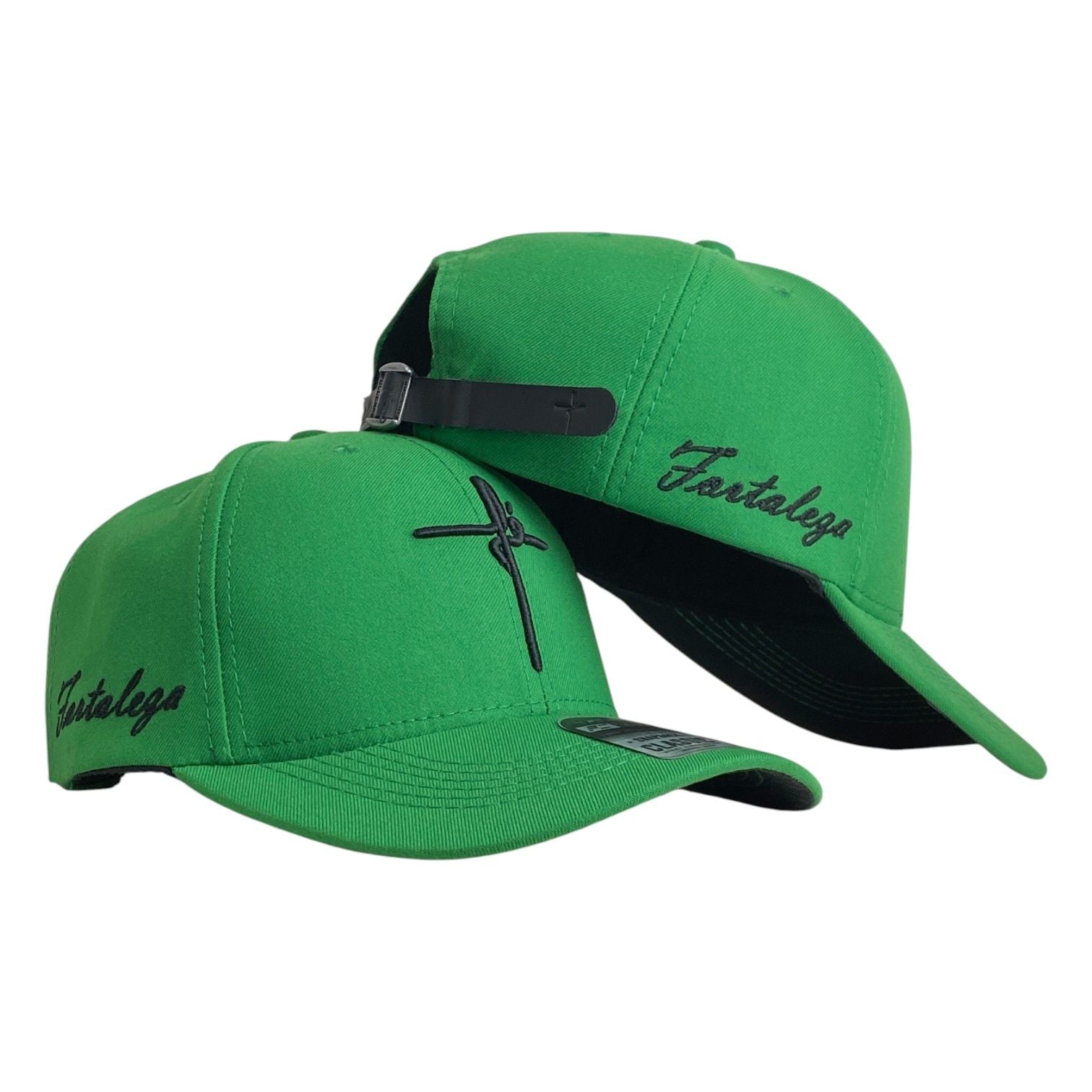 Gorra FE Verde con Bordado en Relieve y Cierre de Cuero.