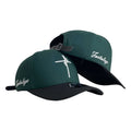 Gorra FE Verde con Visera Negra y Bordado en Relieve.